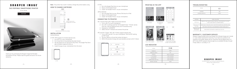 sharper image iphone printer