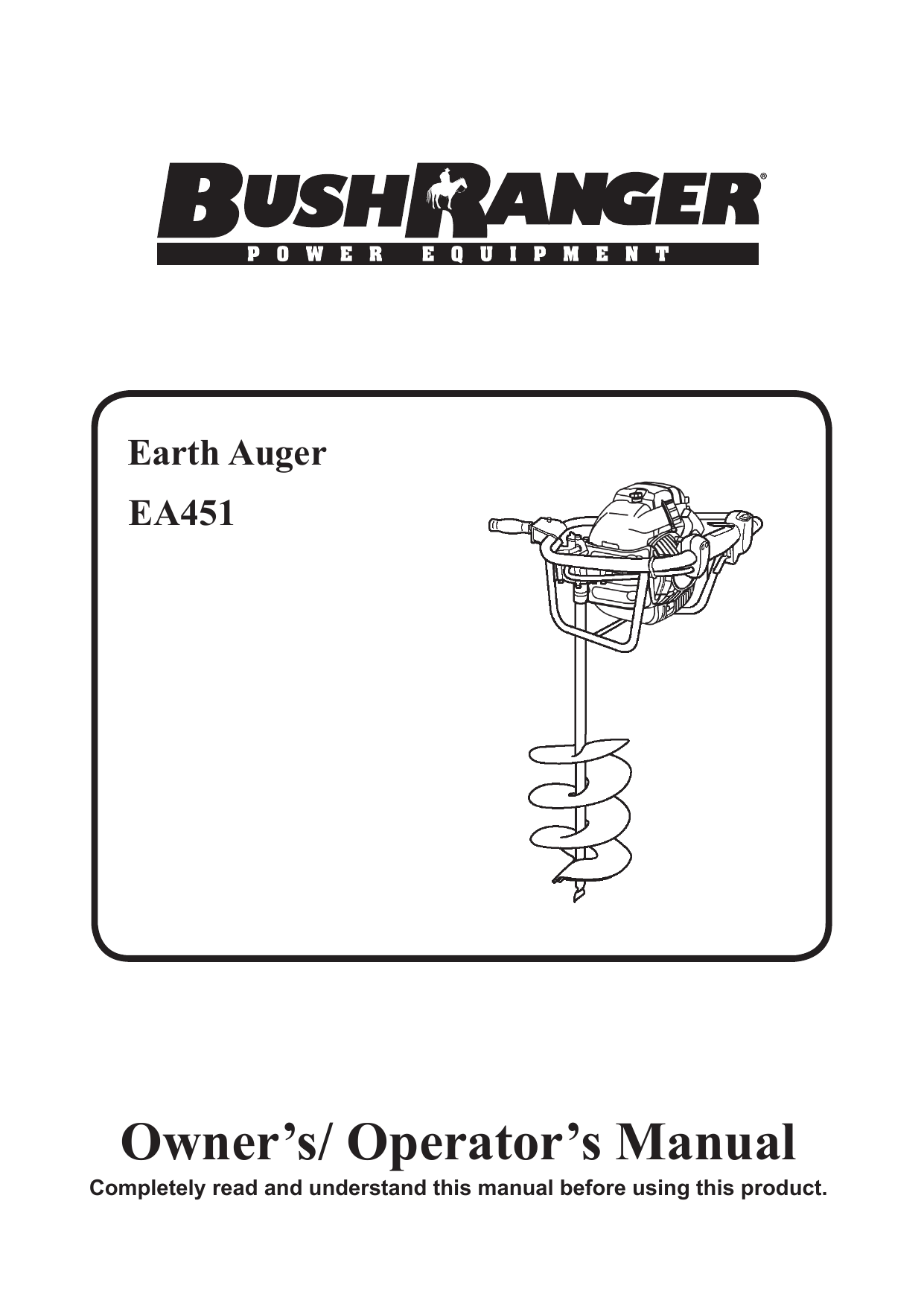 Predator 63022, Earth Auger User manual | Manualzz