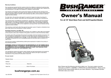 Lawnmaster mulch deals and catch manual