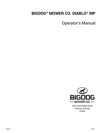 Bigdog Diablo Mp 60`` Cut User manual | Manualzz