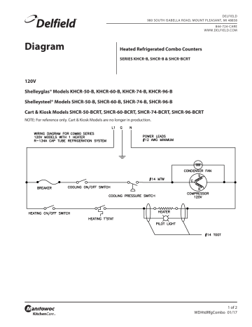 Delfield Heated Refrigerated Combo Counters Wiring Diagram | Manualzz