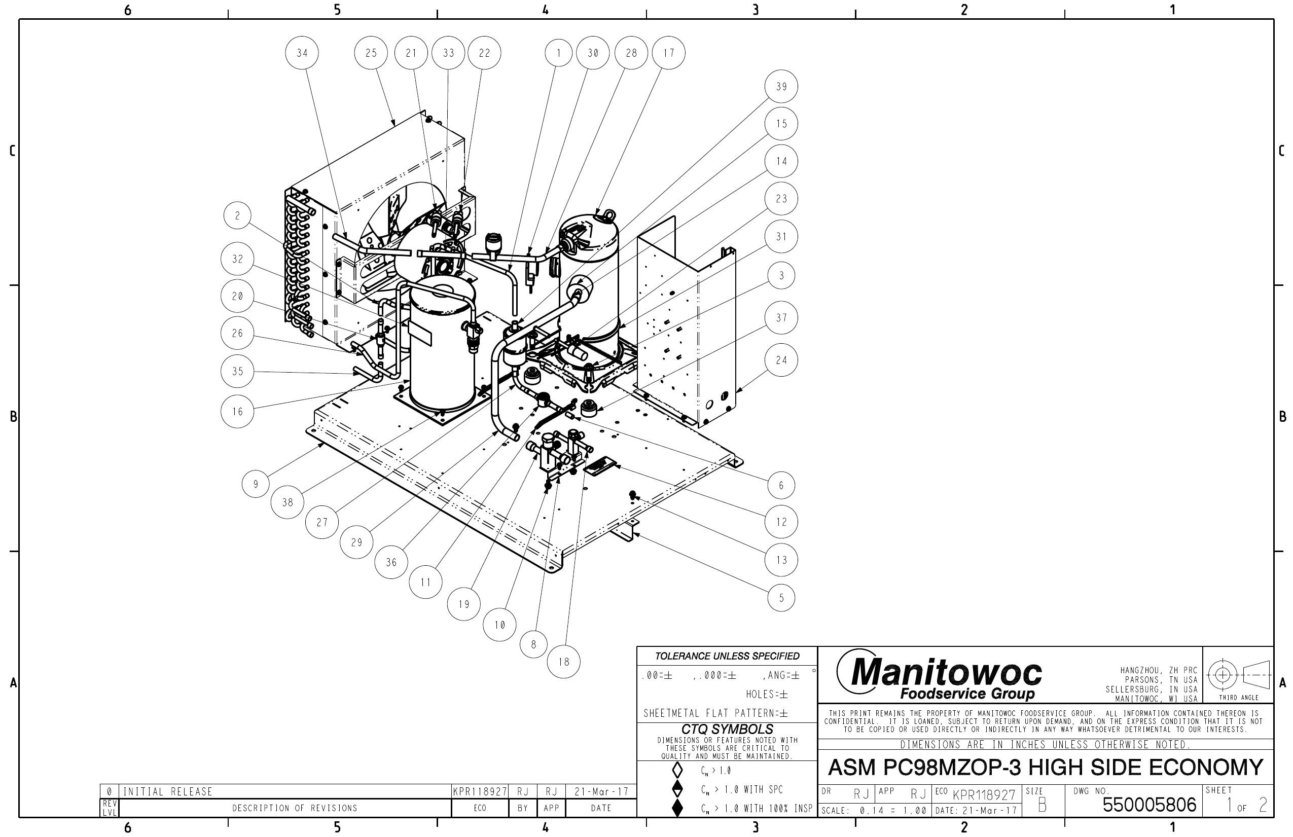 Kolpak ASM PC98MZOP3 High Side Parts Catalog List Manualzz