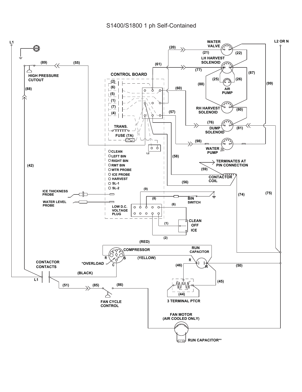 Manitowoc Ice S1400M S1600M S1800M 1ph Wiring Diagram | Manualzz