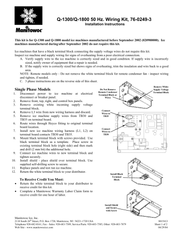 manitowoc ice machine installation manual