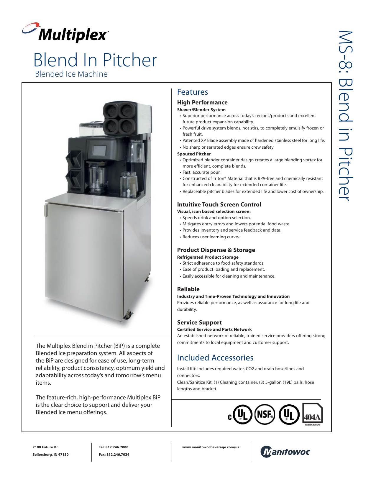 Multiplex Blend In Pitcher Specification Manualzz