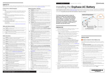 Enphase AC Battery Quick Installation Guide | Manualzz