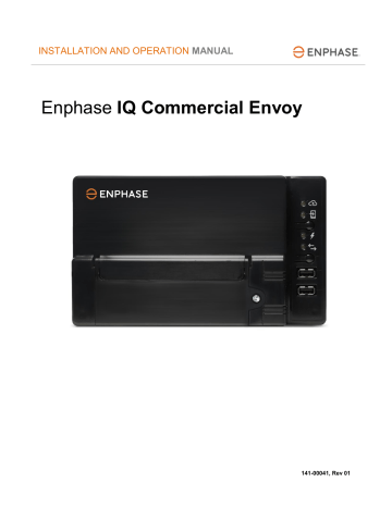 Installing the IQ Commercial Envoy – Part 2. enphase IQ Commercial Envoy | Manualzz