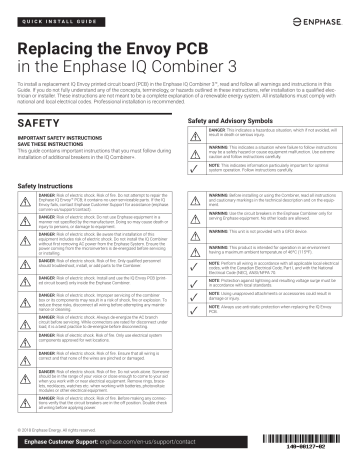 Enphase IQ Combiner 3 - IQ Envoy PCB Installation Guide: Read ...