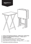 AmazonBasics B07MKQGJSW Amazon Basics Classic TV Dinner Folding Trays User Manual