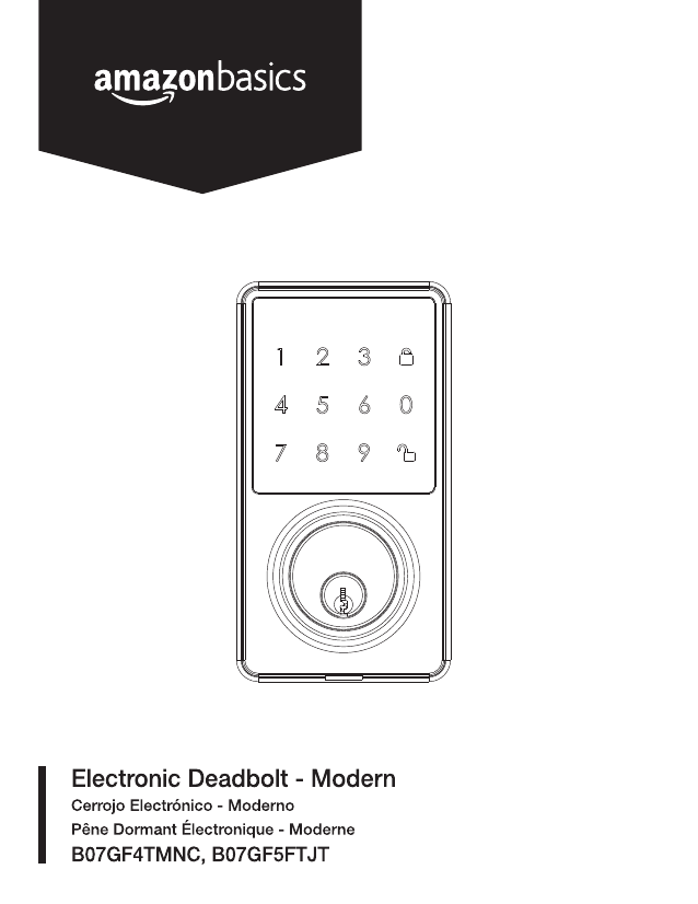 Classic AmazonBasics Electronic Deadbolt Door Lock Satin Nickel Classic AmazonBasics Electronic Deadbolt Door Lock Satin Nickel