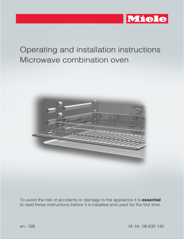 Chart for defrosting food. Miele H6400BM, H6300BM | Manualzz