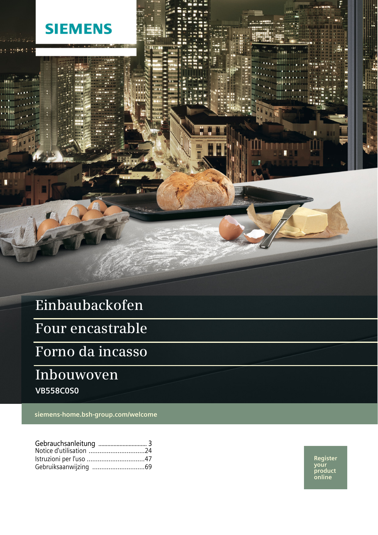 Siemens VB558C0S0 Bedienungsanleitung | Manualzz