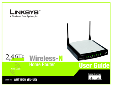 Appendiks G: Specifikationer. Linksys WRT150N - Wireless-N home router | Manualzz