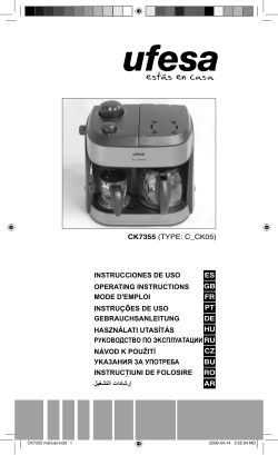 UFESA CK7355 - Owner's manual, User manual | manualzz.com