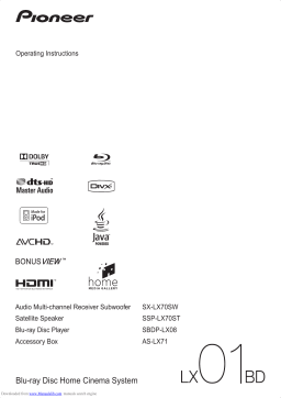 Pioneer lx01bd Owner Manual