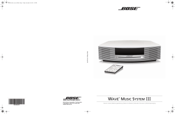 Bose WAVE MUSIC SYSTEM III Bedienungsanleitung | Manualzz