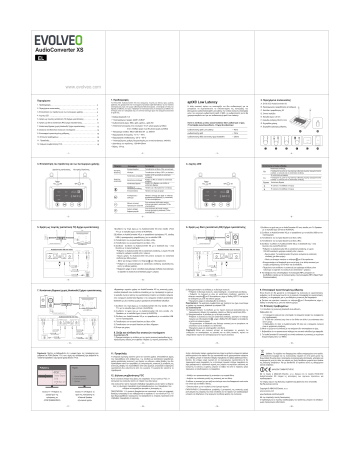 Evolveo audioconverter xs Owner's manual | Manualzz
