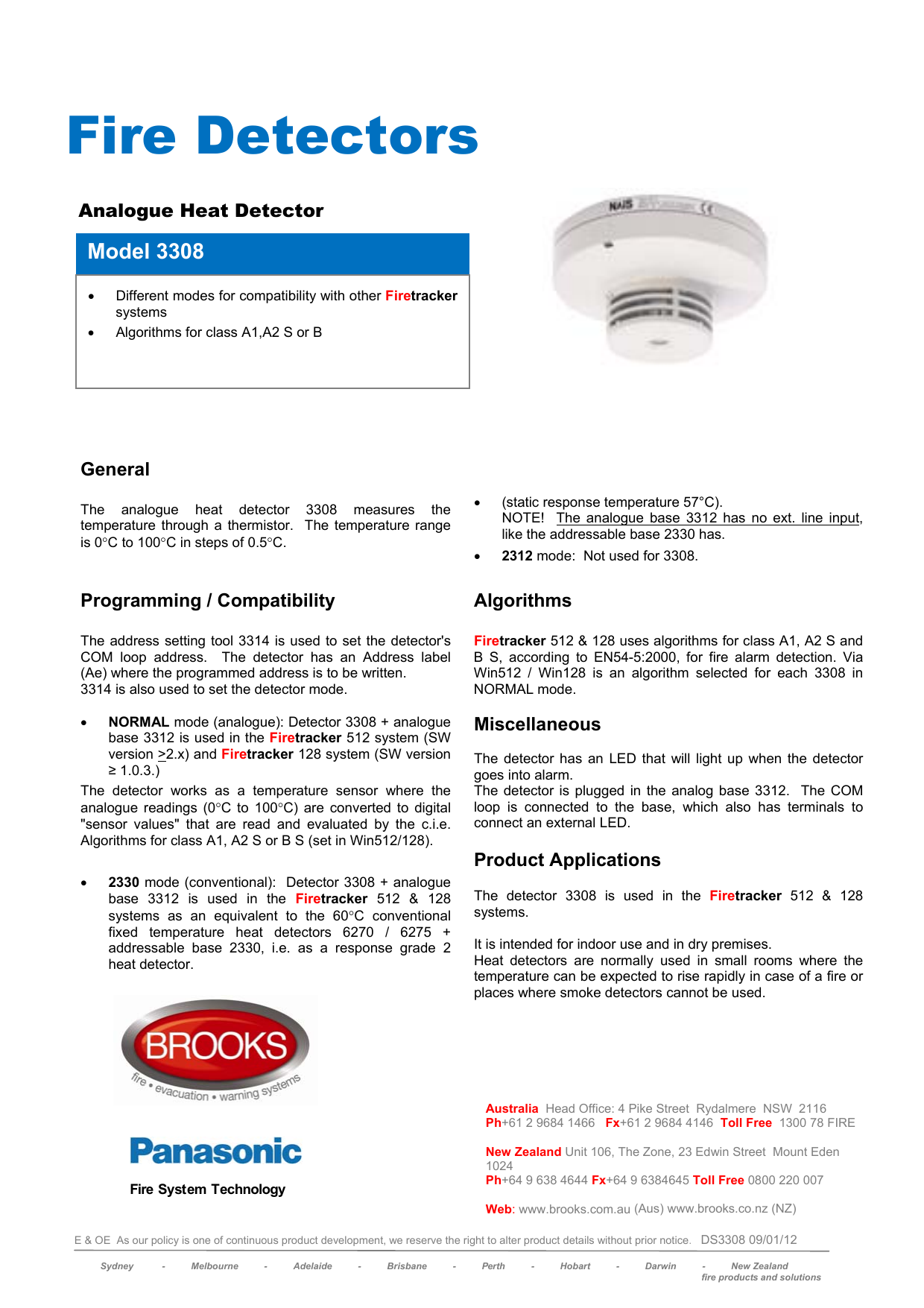 Combination heat detector 4318