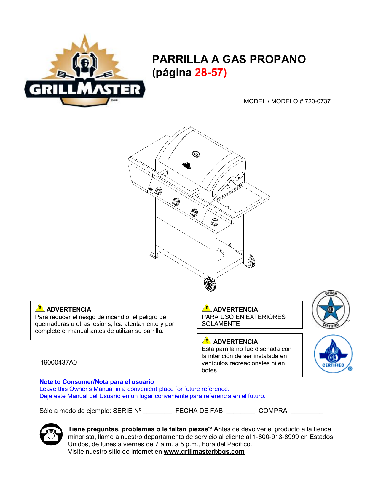 GrillMaster™ 7200737 Owner's manual Manualzz