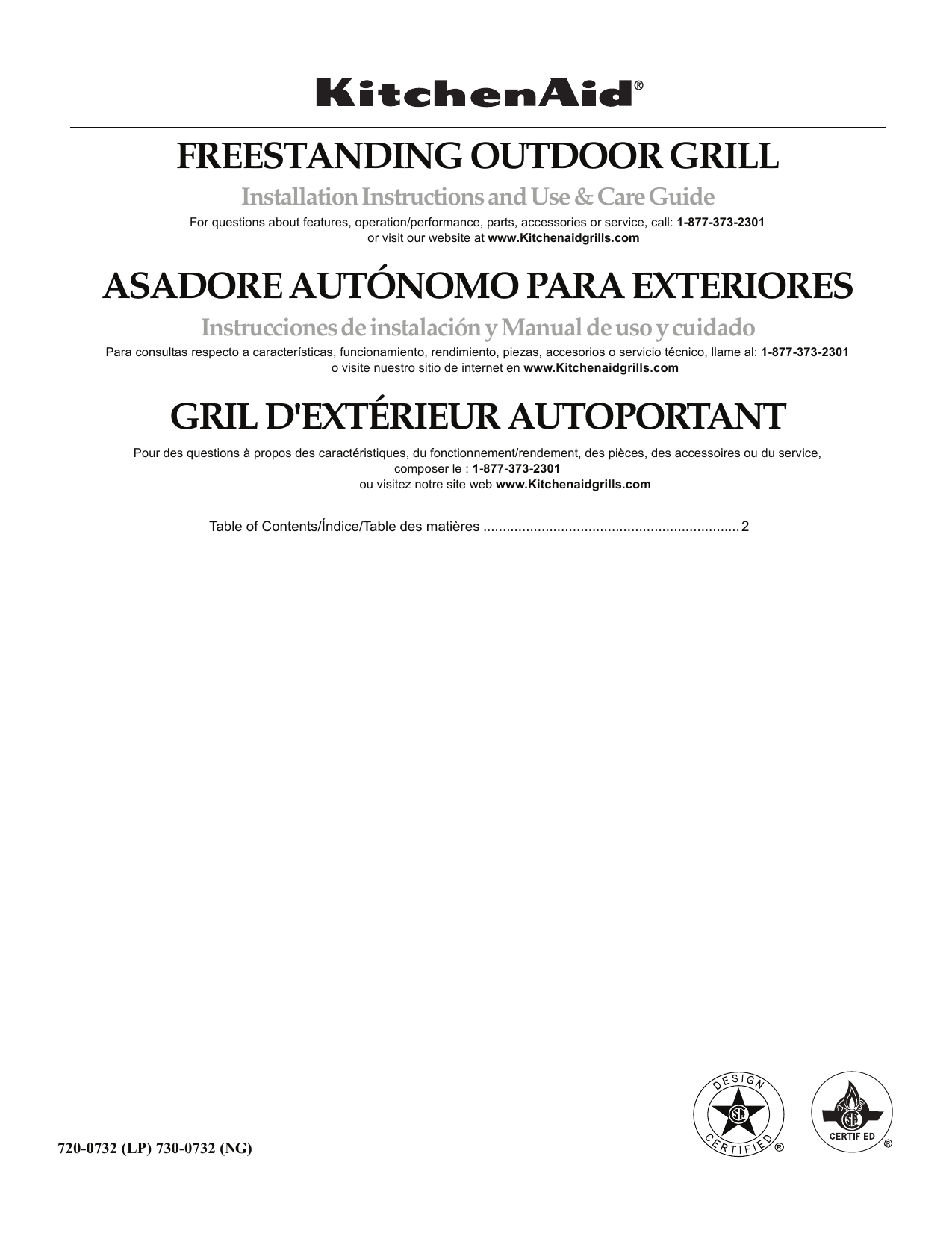 KitchenAid 720-0732 grill Owner Manual | Manualzz