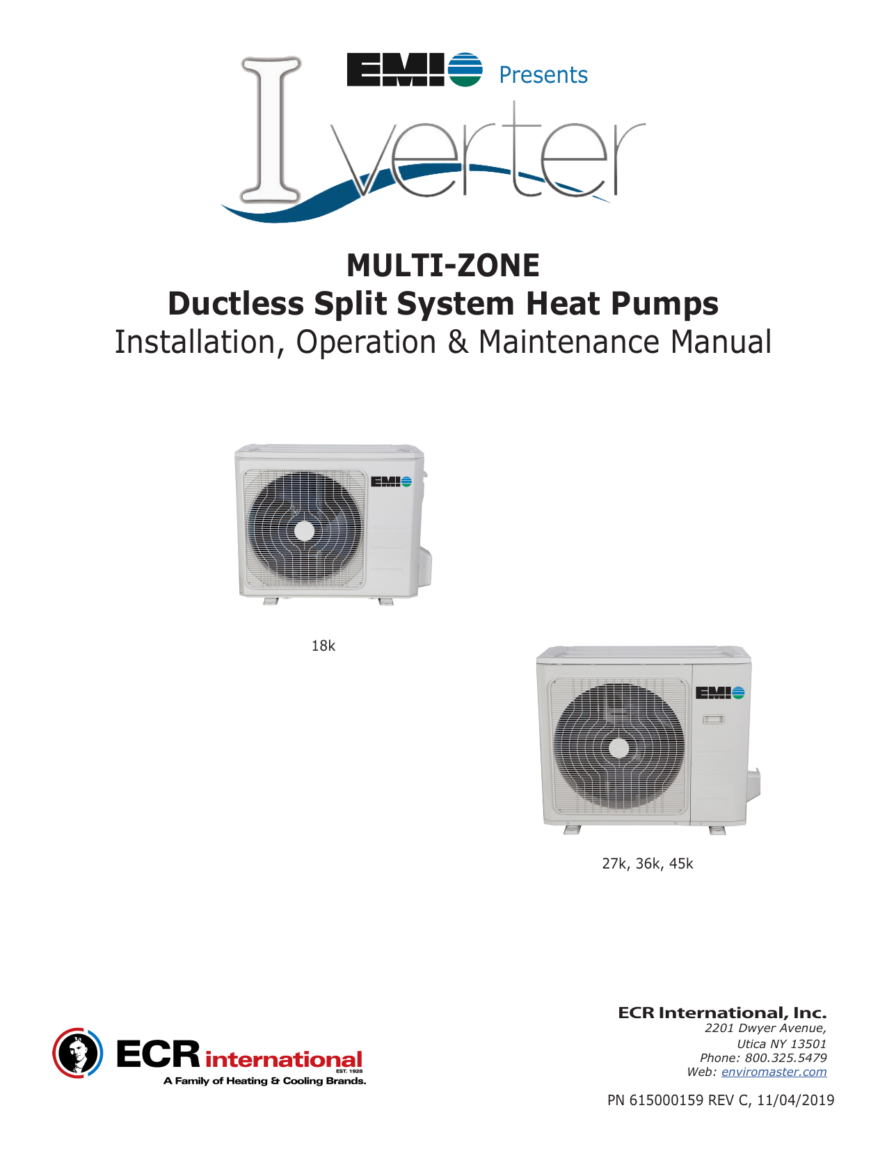 EMI Multi Zone Condensers, Ductless Split System Heat Pumps