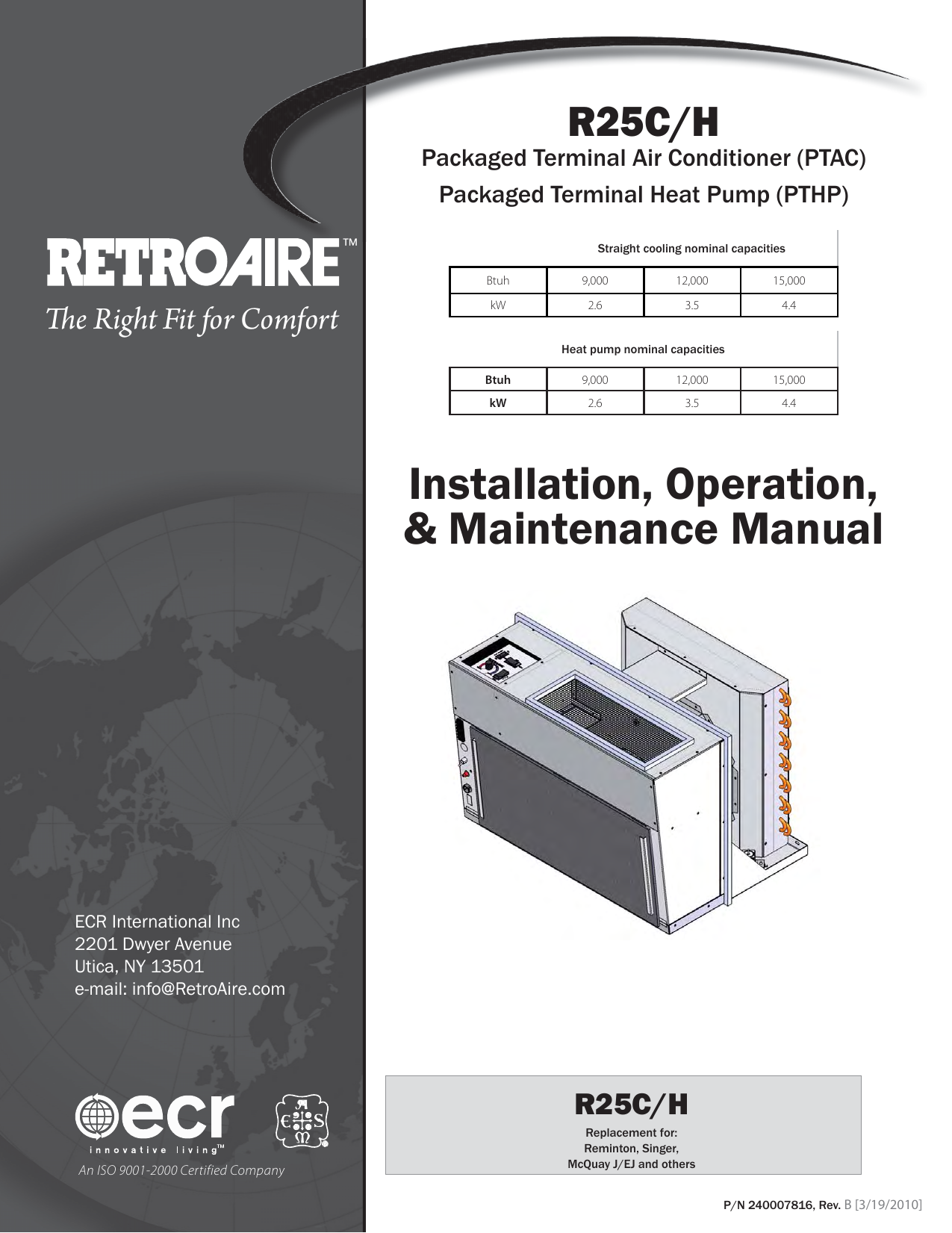 EMI R25C/H Installation & Operation Manual | Manualzz