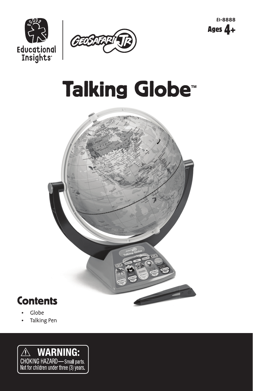 Educational Insights GeoSafari Jr Talking Globe Featuring Bindi Irwin Learning 