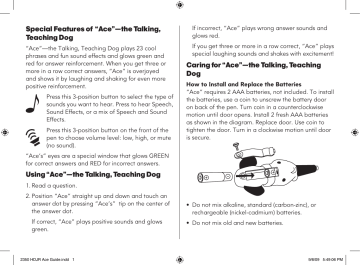 Educational Insights Hot Dots Jr. Ace The Talking Teaching Dog Pen