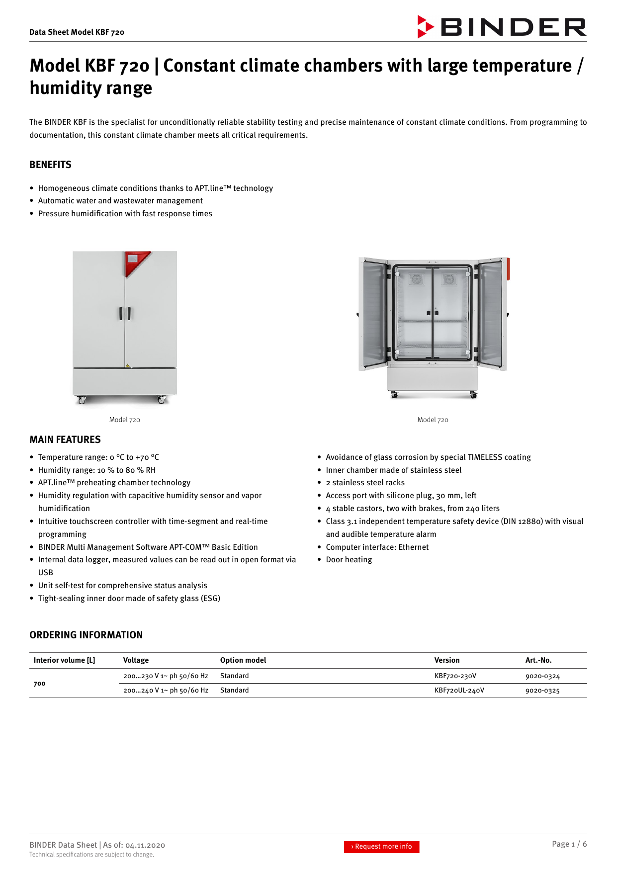 Binder KBF 720 Datasheet Manualzz