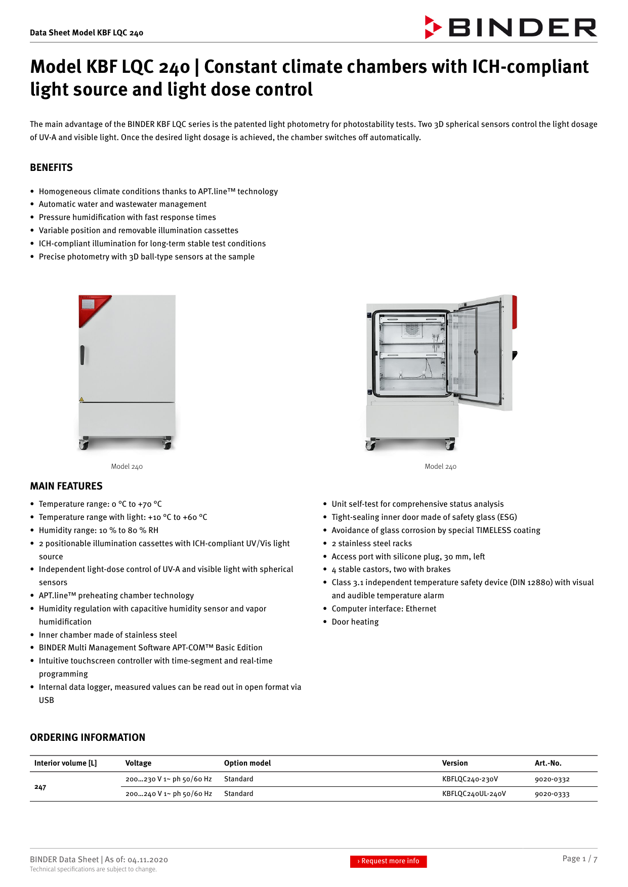 Binder KBF LQC 240 Datasheet Manualzz