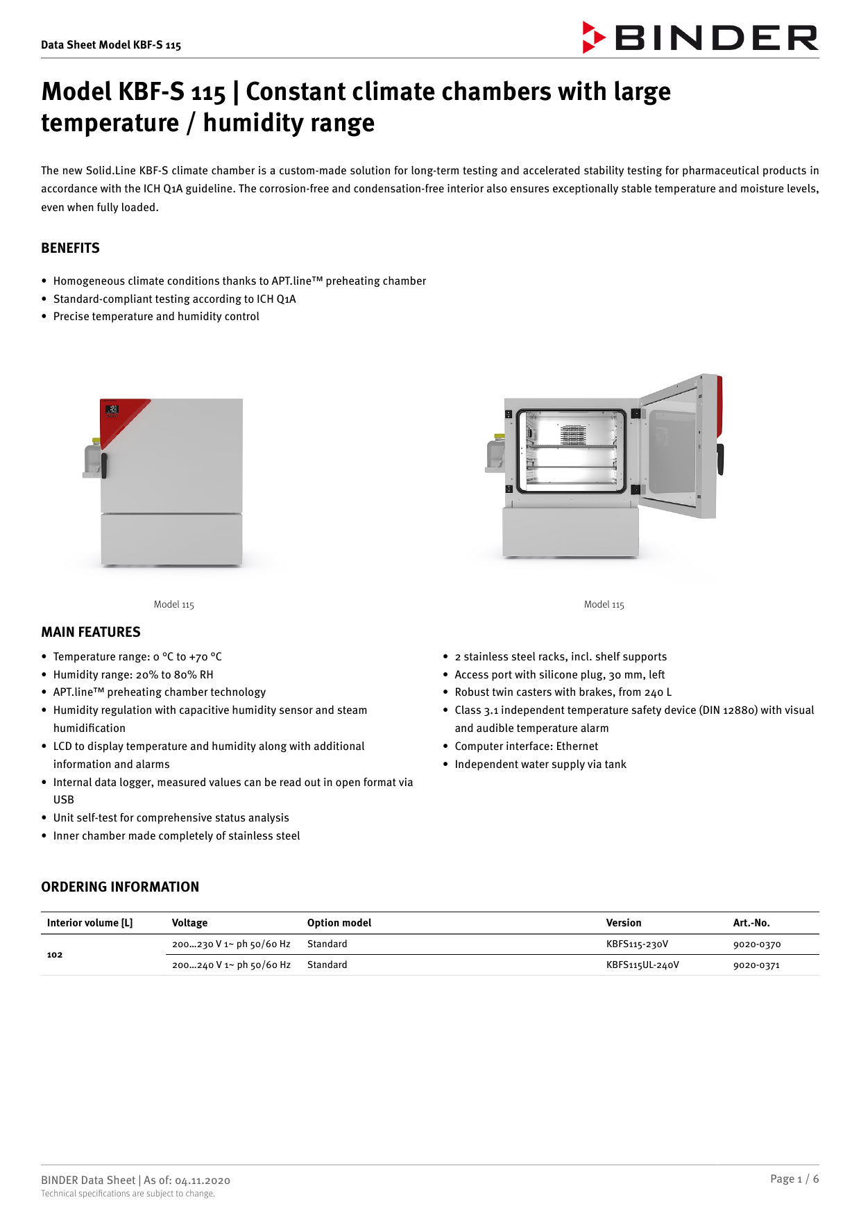Binder KBFS 115 Datasheet Manualzz