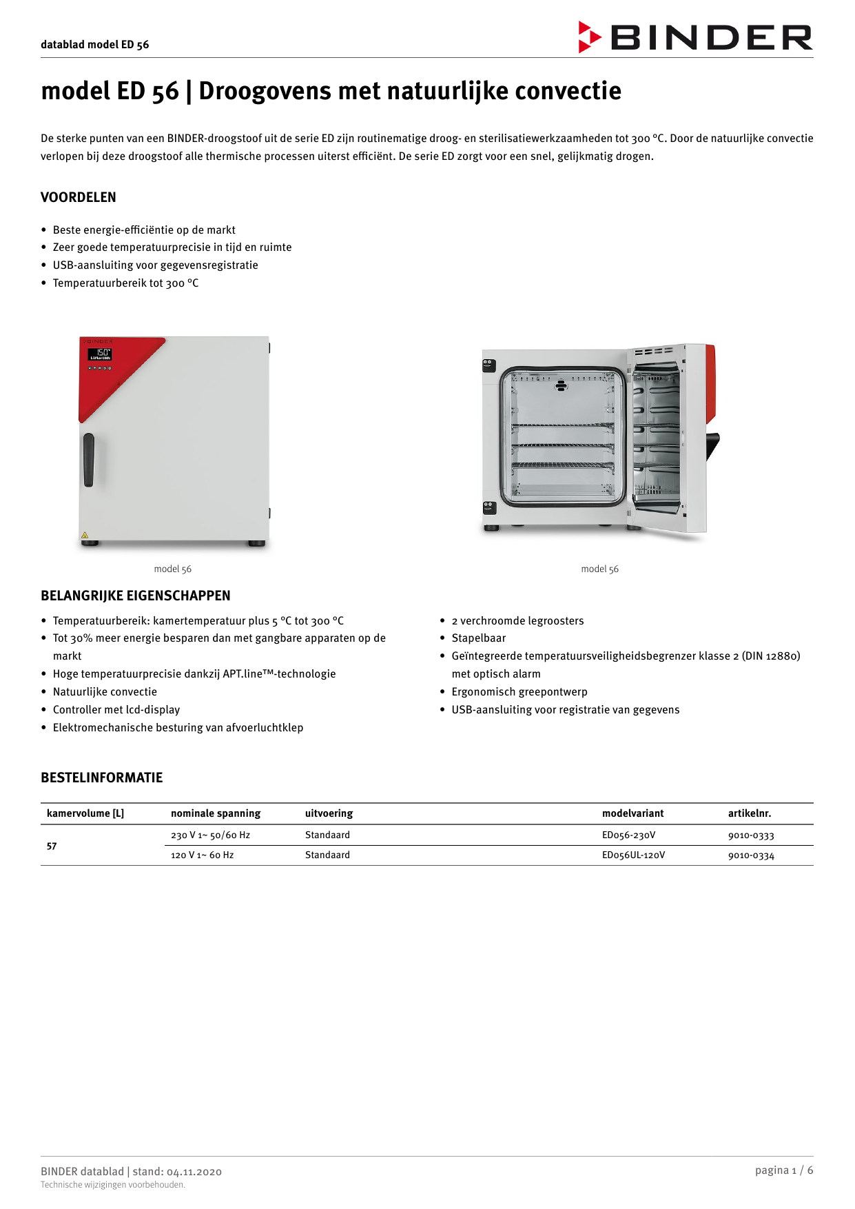 Binder ED 56 Datasheet Manualzz