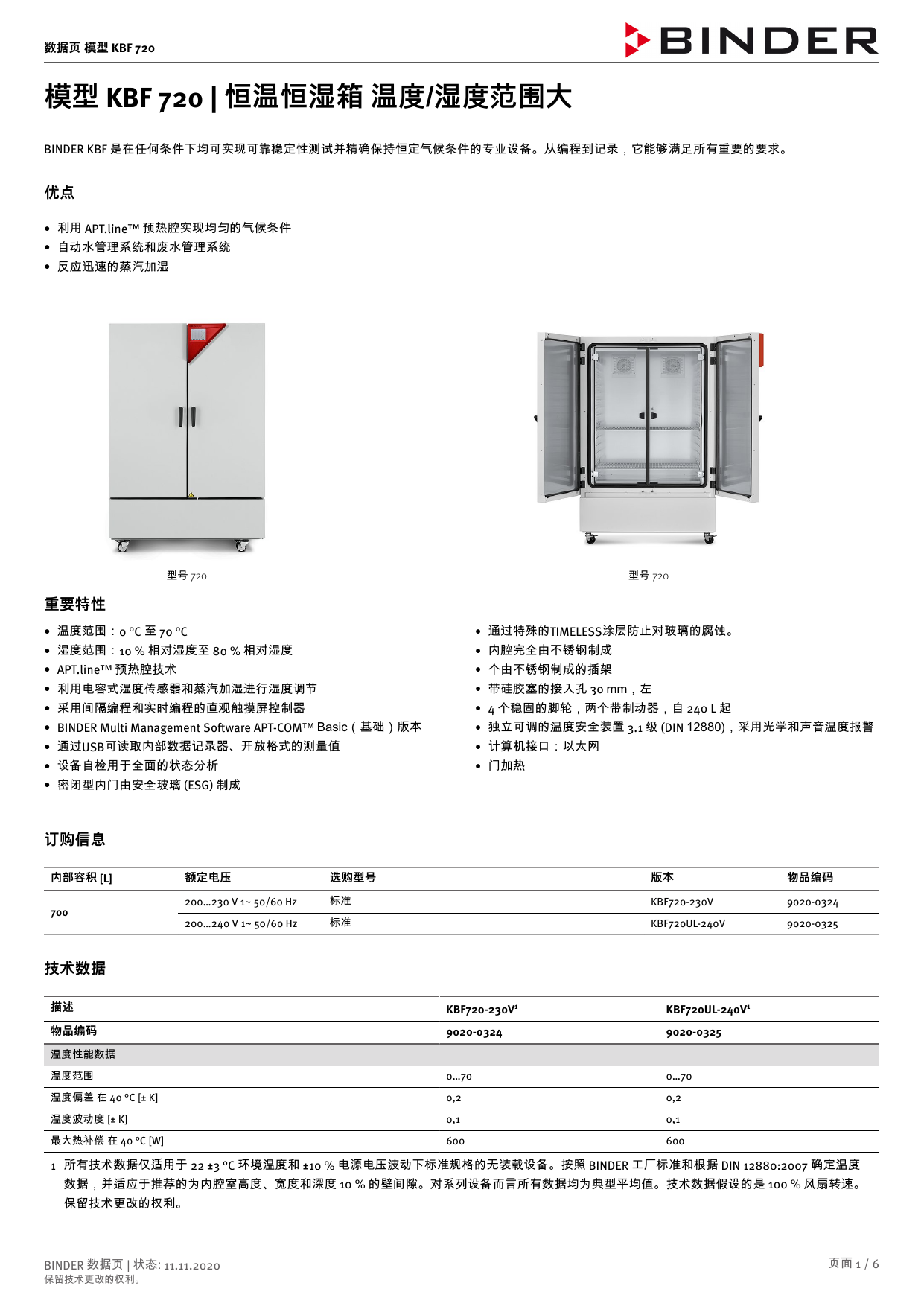 Binder KBF 720 Datasheet Manualzz