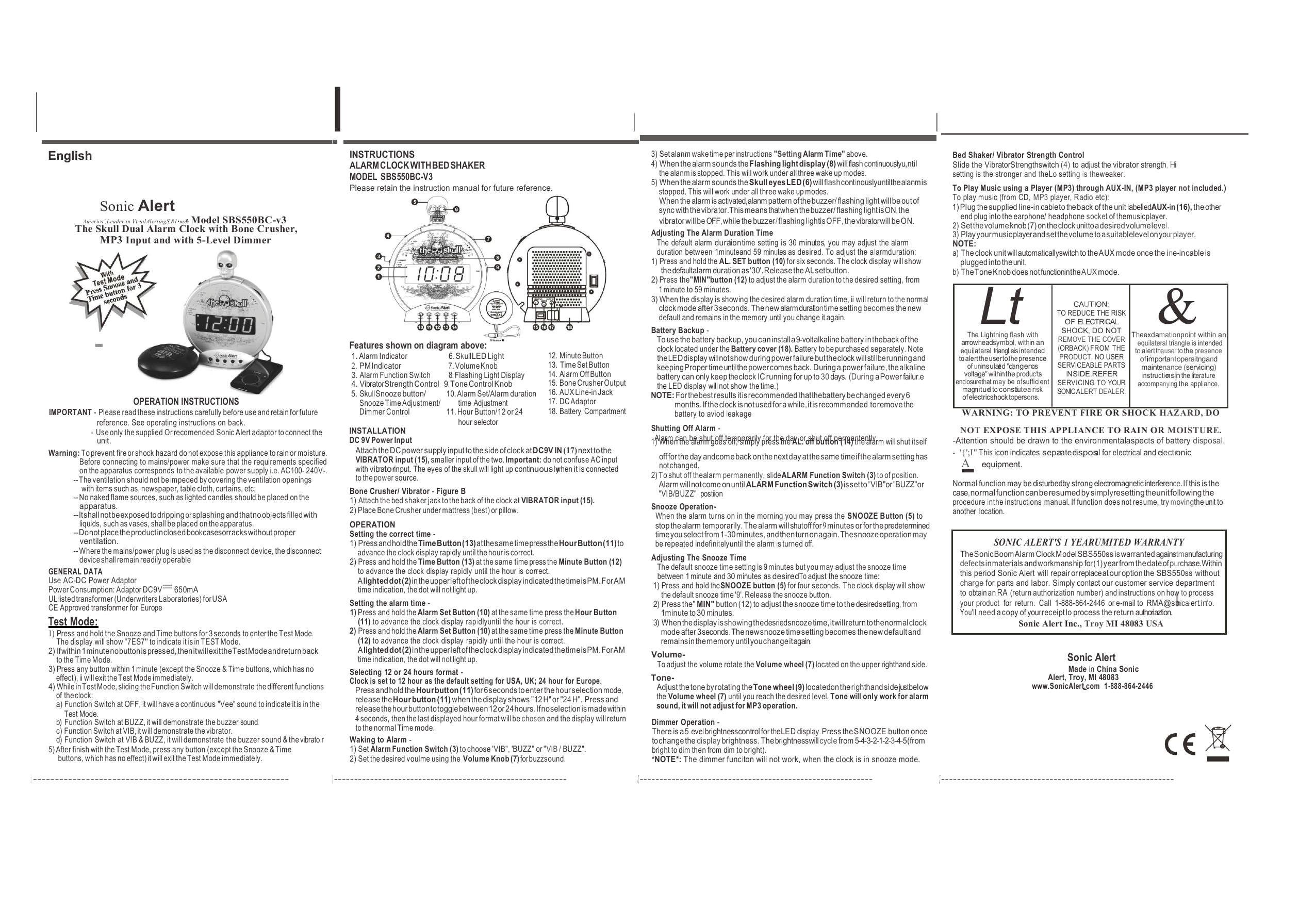 Sonic Alert Alarm Clock Manual