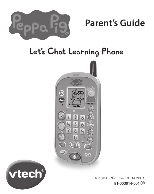 Vtech Peppa Pig Let S Chat Learning Phone Parents Manual Manualzz