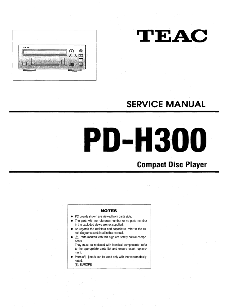 Teac Pd H300 User Manual Manualzz