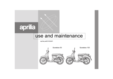 Removing The Battery Aprilia Scarabeo 50 Scarabeo 100 Removing The Battery