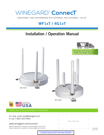 Winegard ConnecT WF200T Installation & Operation Manual | Manualzz