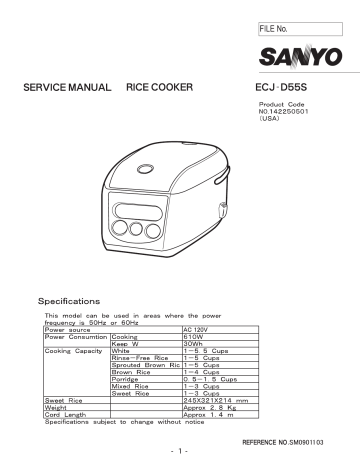 SANYO ECJ-D55S 5.5 Cup Micom Rice Cooker & Warmer 