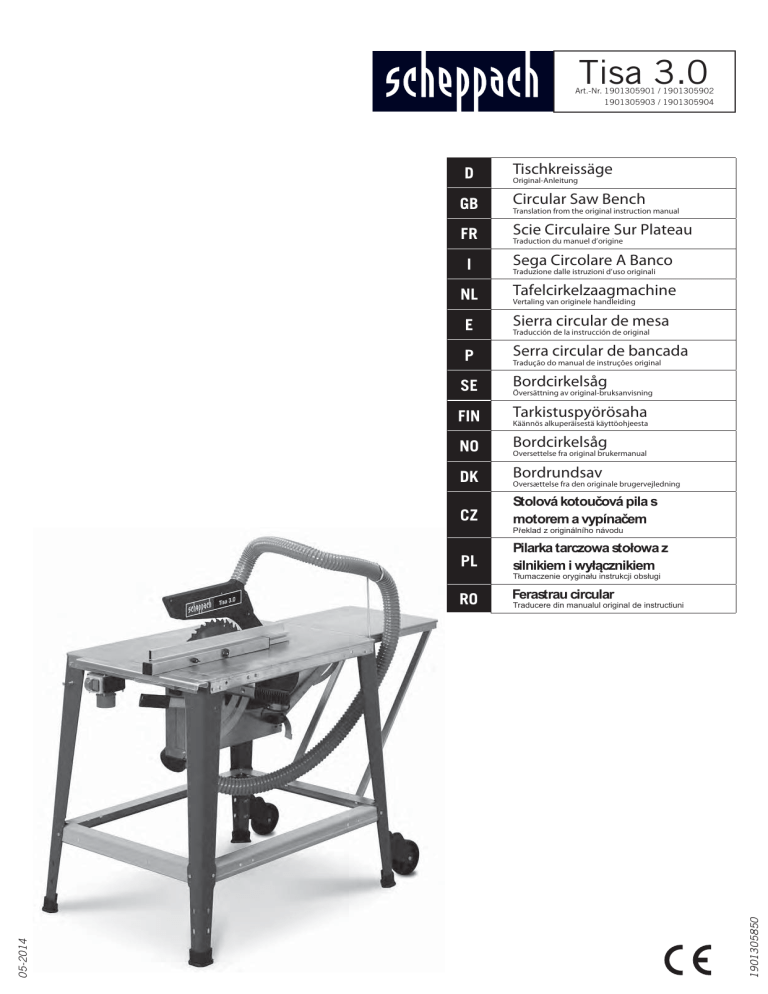 Scheppach Tisa 3 0 Ohjekirja Manualzz