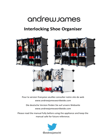 Andrew James Interlocking Shoe Organiser Assembly Instructions | Manualzz
