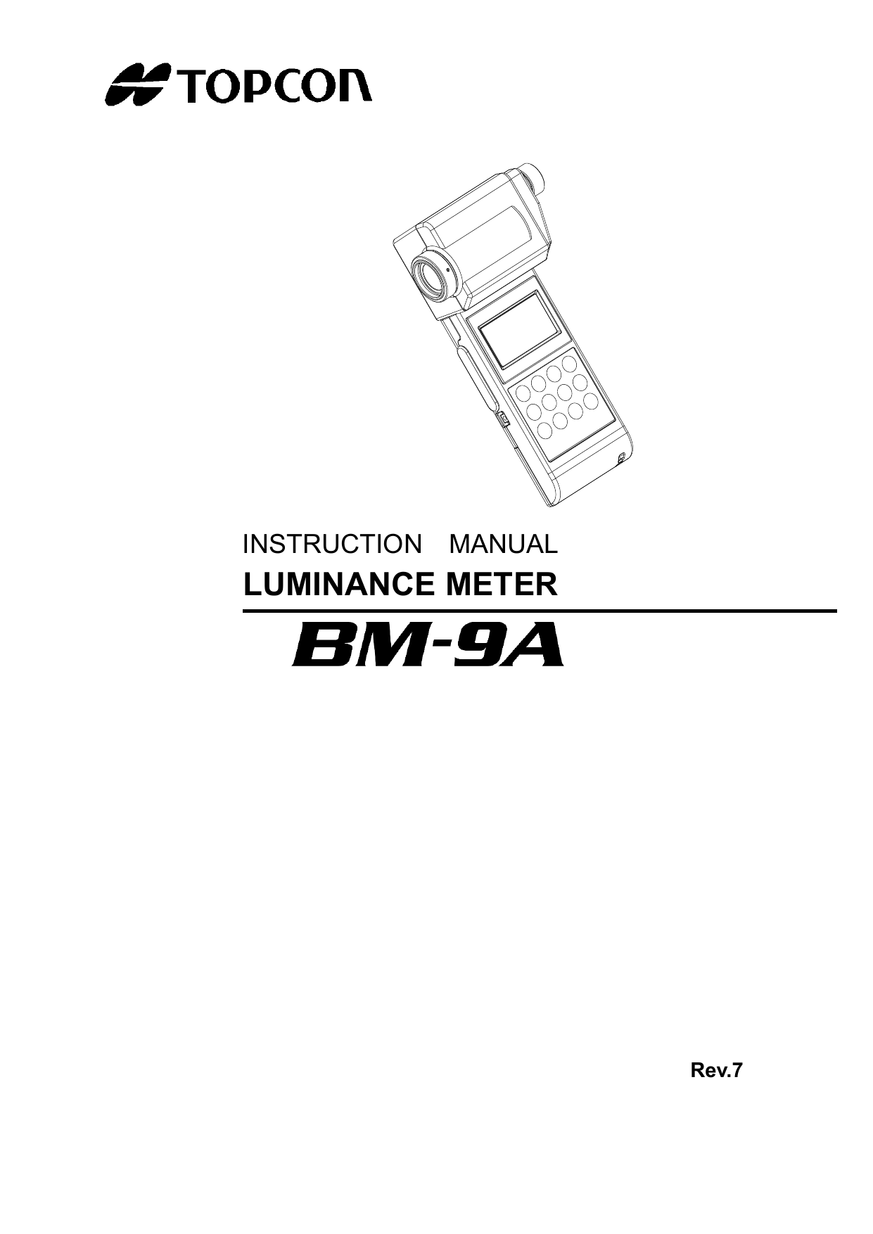 Topcon BM-9A Instruction Manual | Manualzz