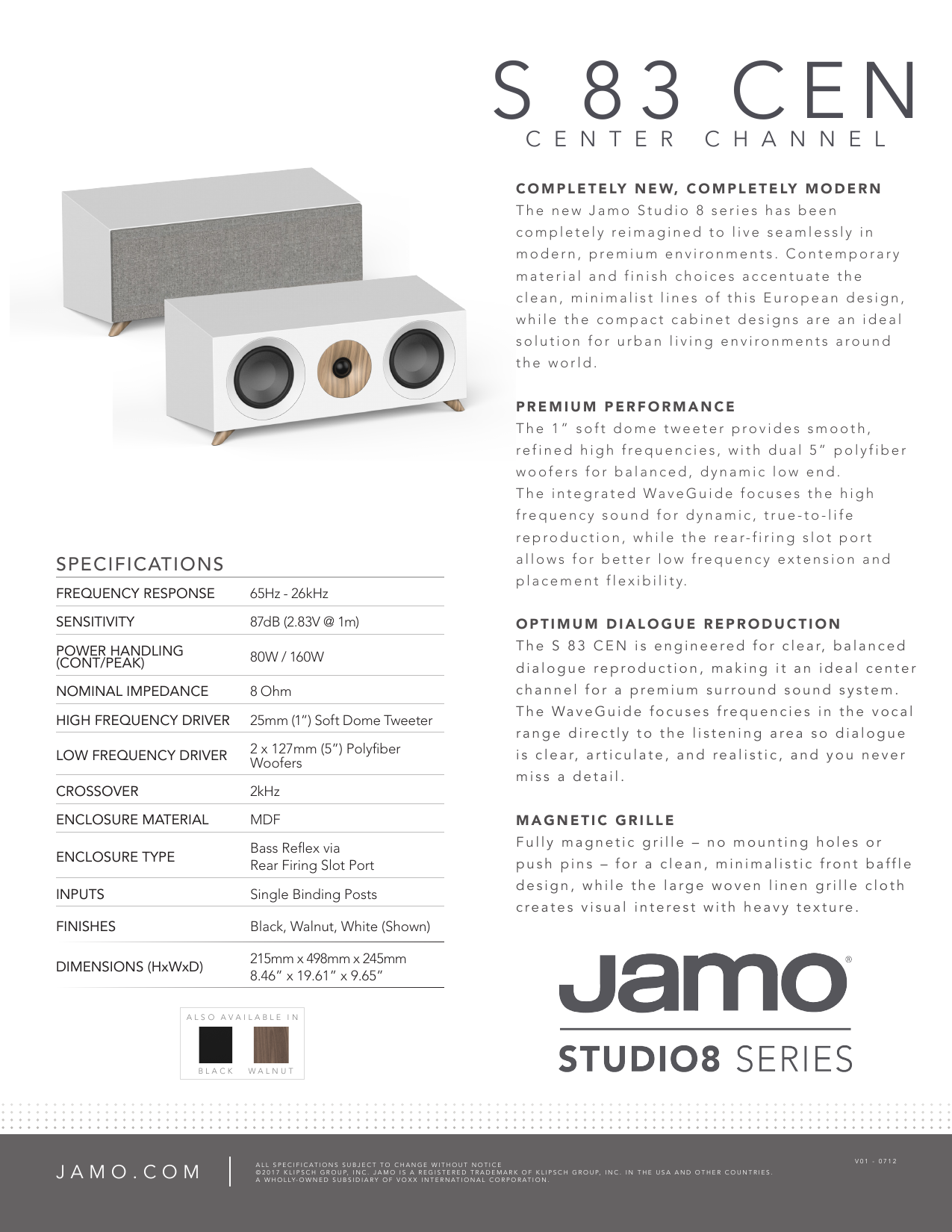 Jamo S 83 CEN Specification Manualzz