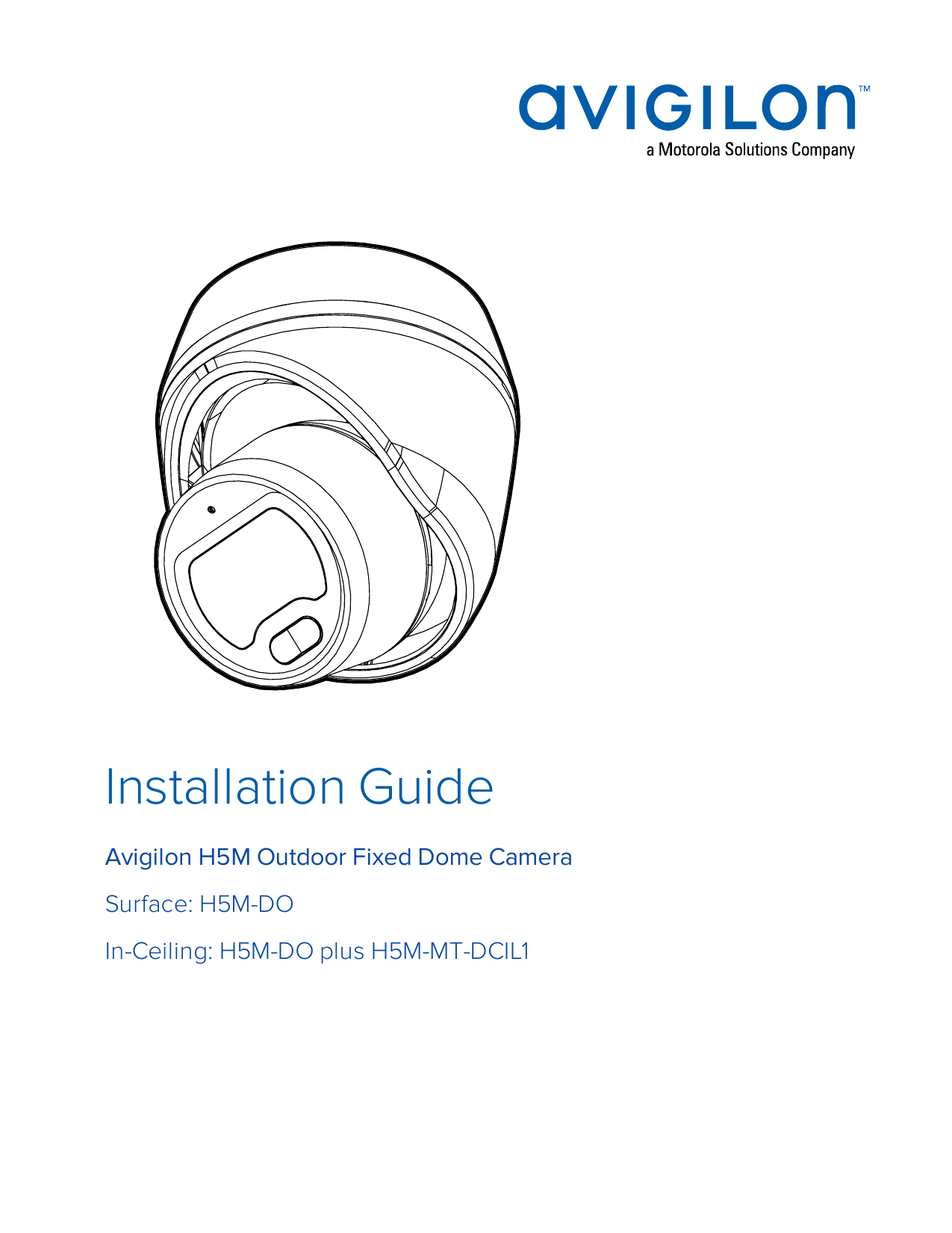 Motorola Avigilon H5M Installation Manual | Manualzz