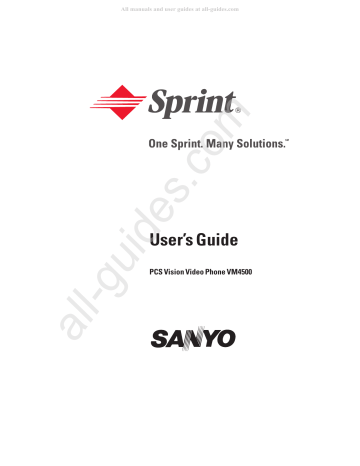 Sanyo Sprint VM4500 User Manual | Manualzz