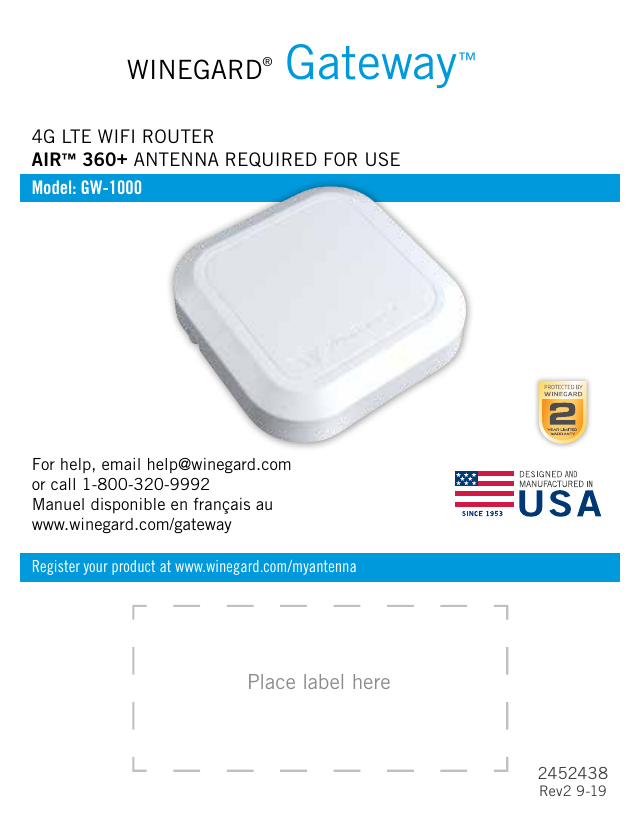 Winegard Gateway GW1000 Manual Manualzz