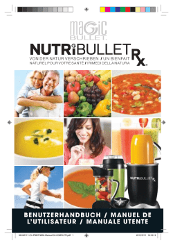 User manual NutriBullet RX (English - 15 pages)