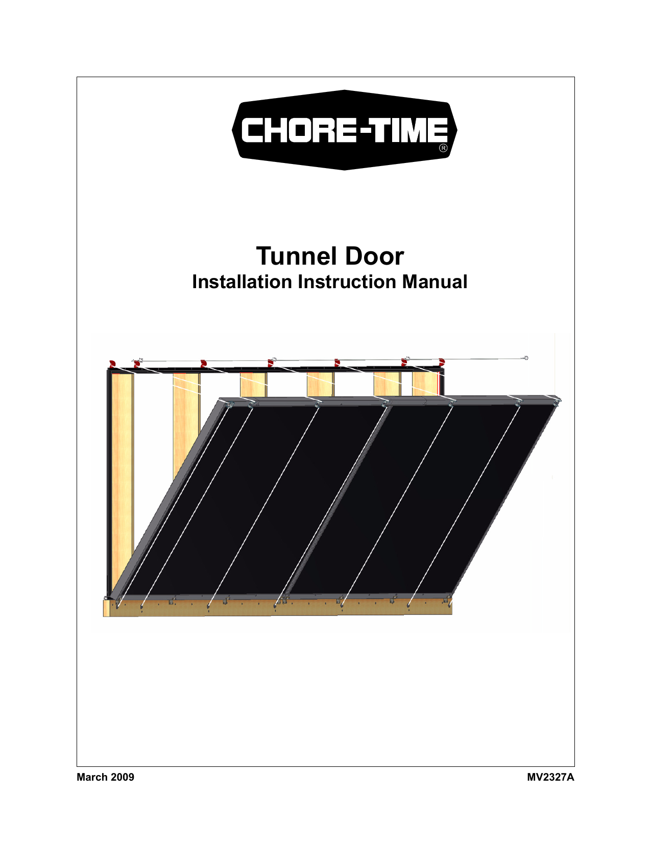 ChoreTime MV2327A Tunnel Door Black Installation Instruction Manualzz