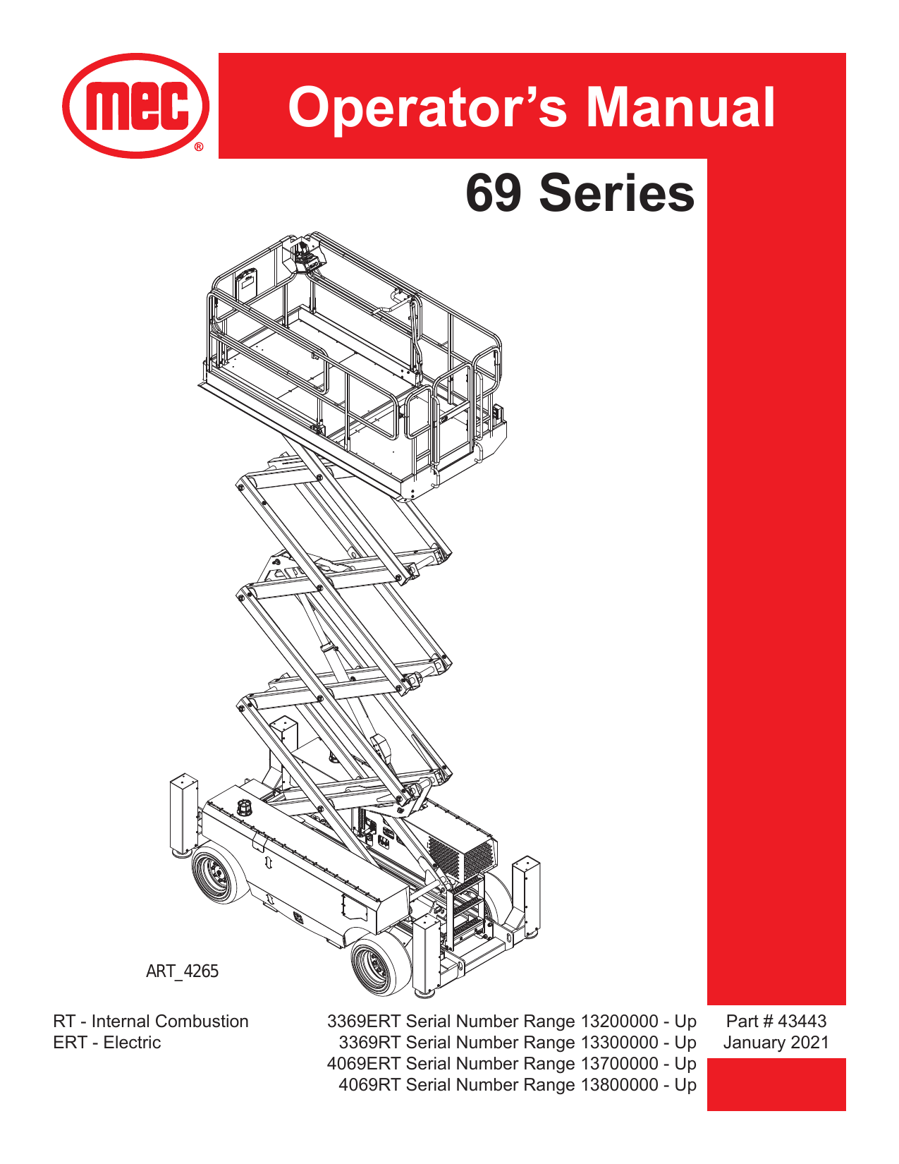Mec 4069RT A92.6 Rough Terrain Scissor Lift Operator Manual Manualzz