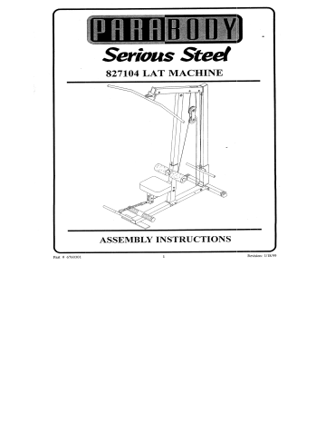 ParaBody Serious Steel 827104 Assembly Instructions Manual | Manualzz